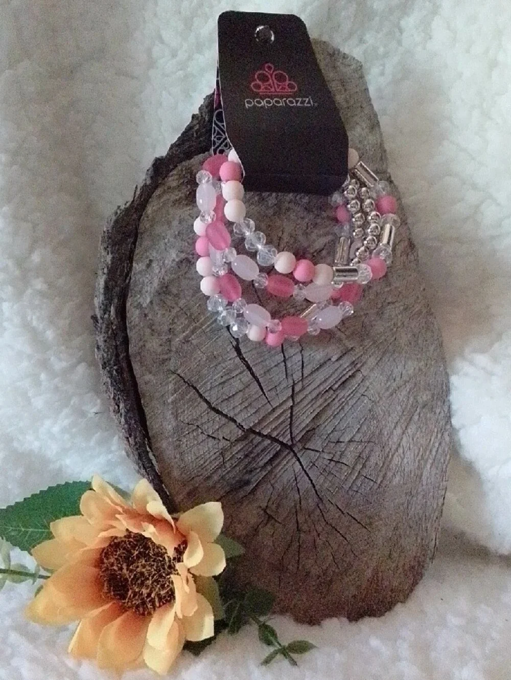 paparazzi Pink Multi-Strand Beaded Bracelet Stack